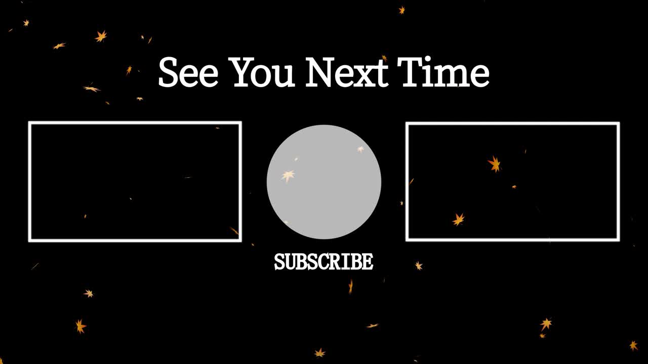 가을 잎 입자 유튜브 엔드 카드 엔딩 스크린 모션 그래픽