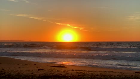 sunset at fort ord dunes state park, in monterey county, california