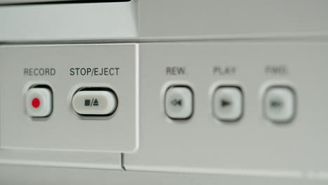 Vintage VCR/DVD Player Control Panel
