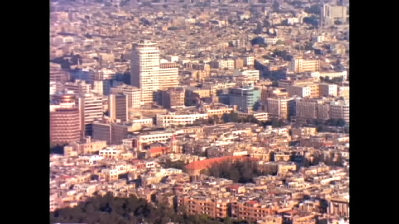 Filmato del 1996 di Damasco, Siria, inclusa la vecchia città medievale