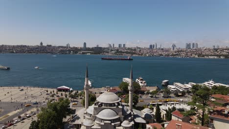 mihrimahsultan mosque istanbul aerial view