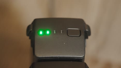 Head on view of the charging LED Lights.