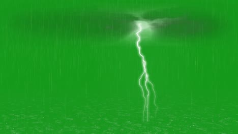 lighting bolt and rainfall green screen motion graphics