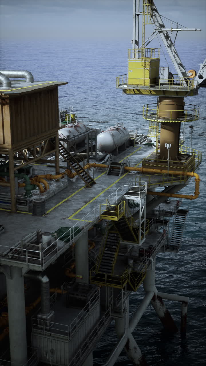 Olieplatform i havet