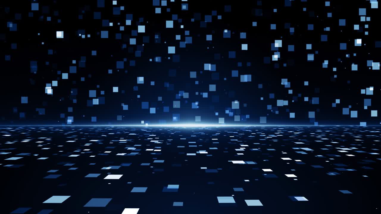 Particles Blue dust abstract light bokeh motion titles cinematic background loop