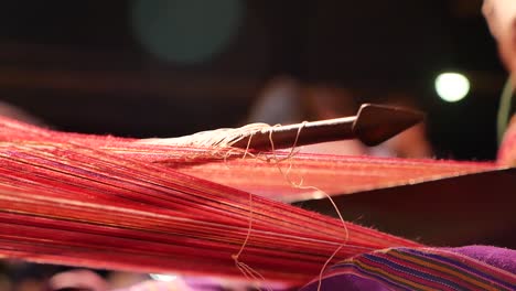 thai local doing weaving traditional style