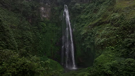the hidden air terjun tiu sekeper waterfall on the island of lombok in indonesia