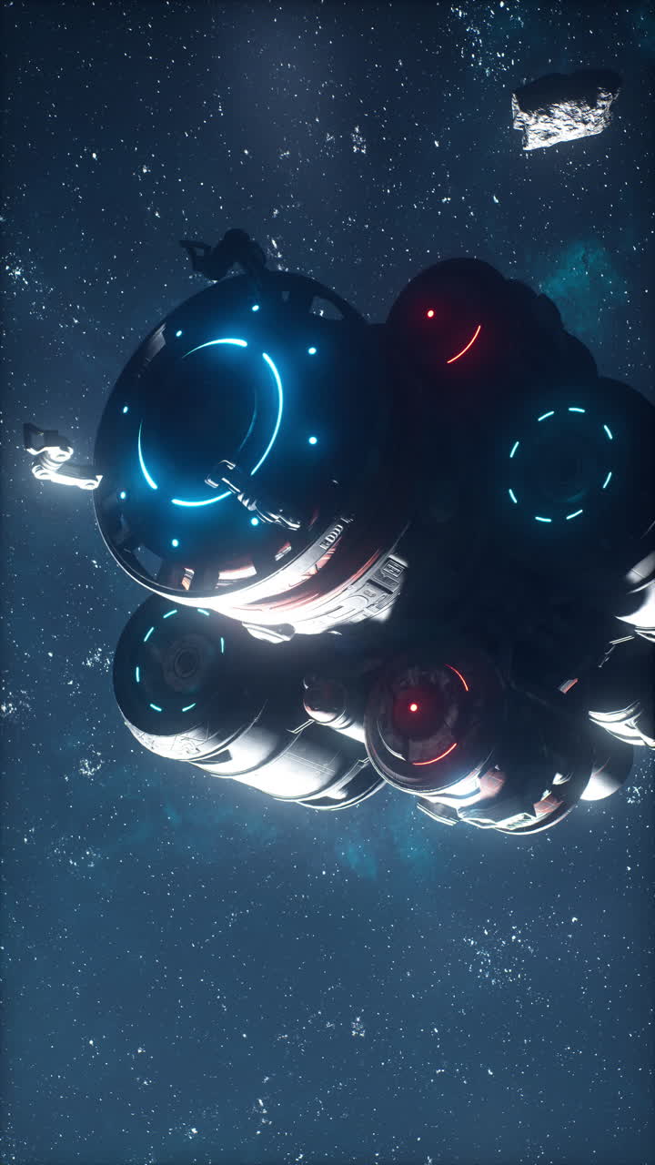 nave espacial futurista en el espacio