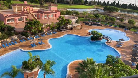 5-Stars-Resort-in-Alicante,-Spain-in-the-morning