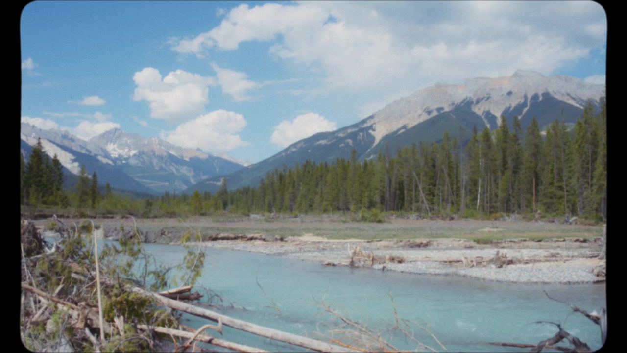 River flowing in the Rocky Mountains