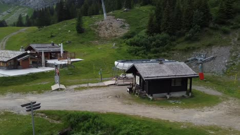 ski station in the summer in the french alps