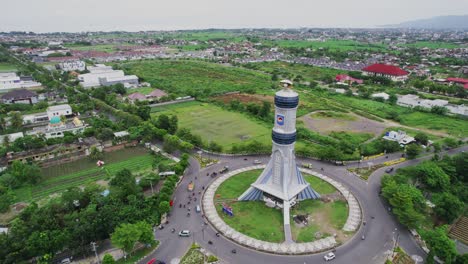 landmark of tugu giri wins town square, gerung, west lombok. landmark mataram lombok