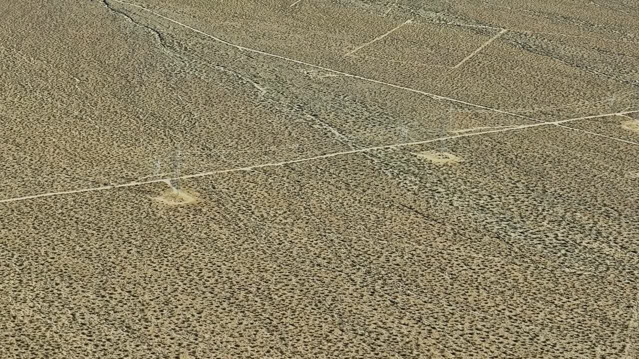 Aerial view of vast desert land in the USA showcasing natural patterns