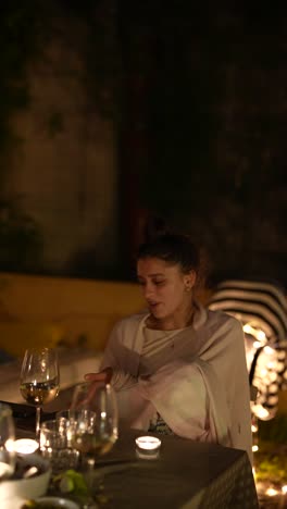 romantic outdoor dinner party