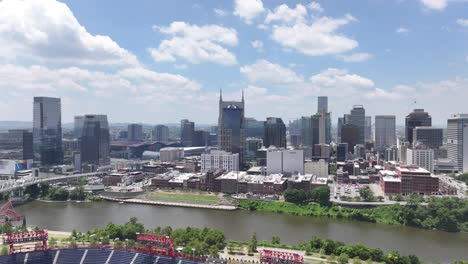 Hyper-time-lapse-of-Nashville,-Tennessee-from-North-to-South