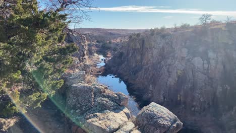 Canyon-Ravine-River-En-La-Zona-Rural-De-Oklahoma