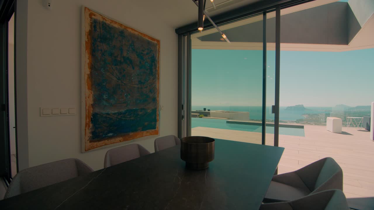 luxury villa interior salon sea view