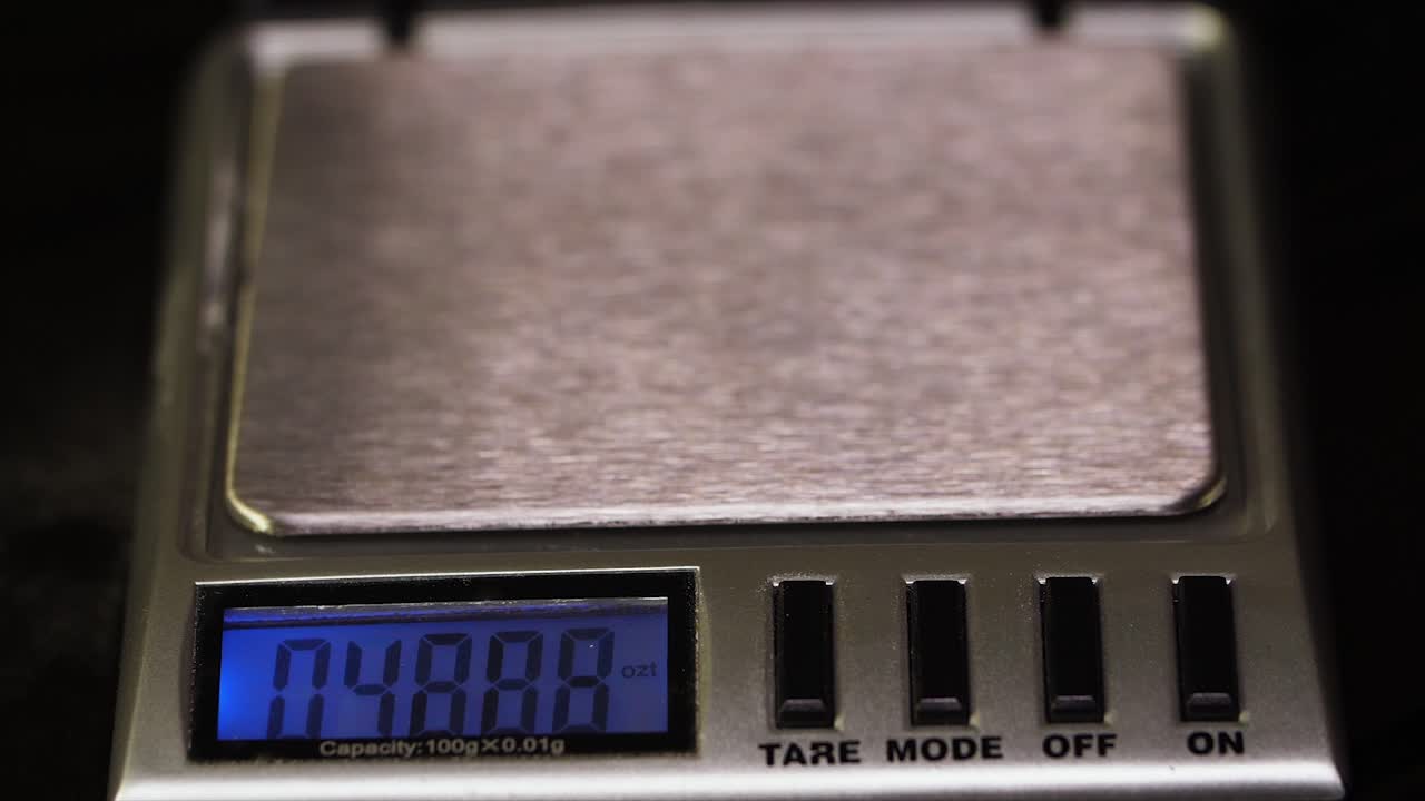 Weighing a Pill on a Digital Scale