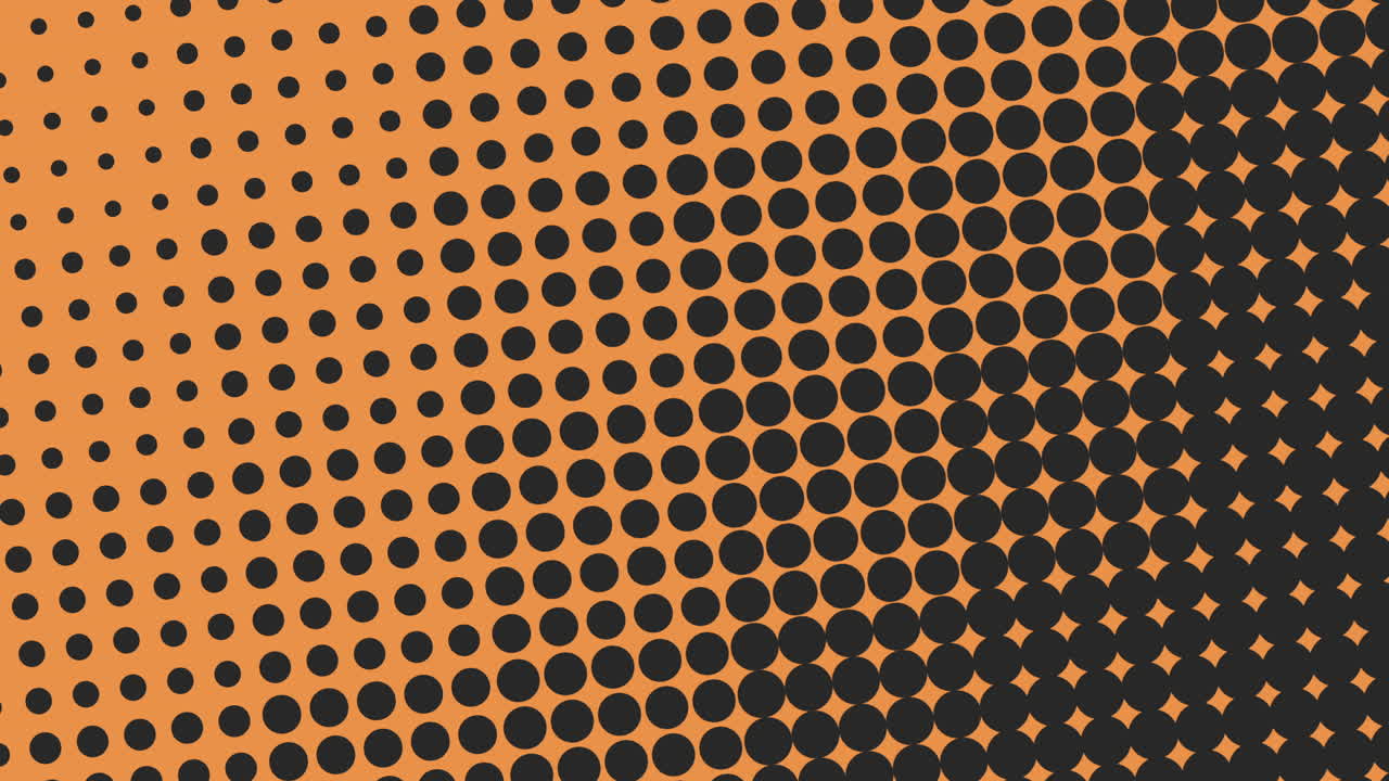Levende orange og sort prikket mønster på baggrund