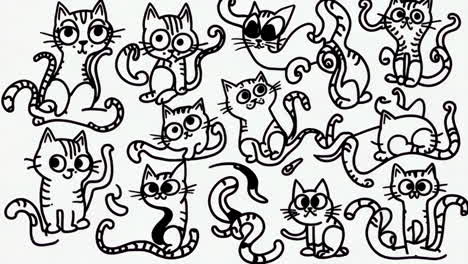 cute cartoon cats collection