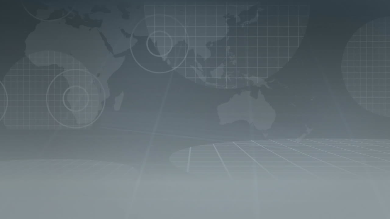 animación de los datos de la interfaz digital sobre el mapa del mundo