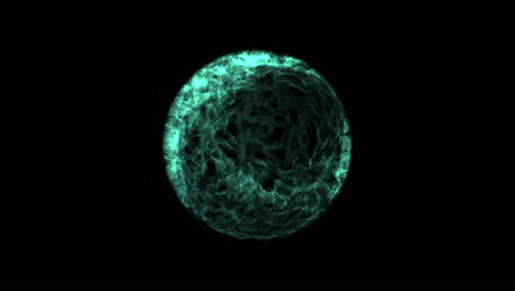a glowing green orb suspended in darkness, possibly symbolizing earth or energy. its luminosity captivates, suggesting vitality or magic in a mystical setting