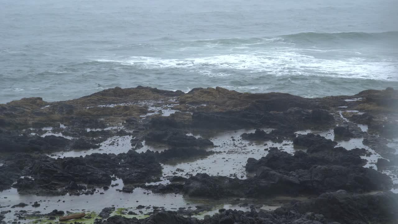 흐린 날의 오레곤 해안 풍경