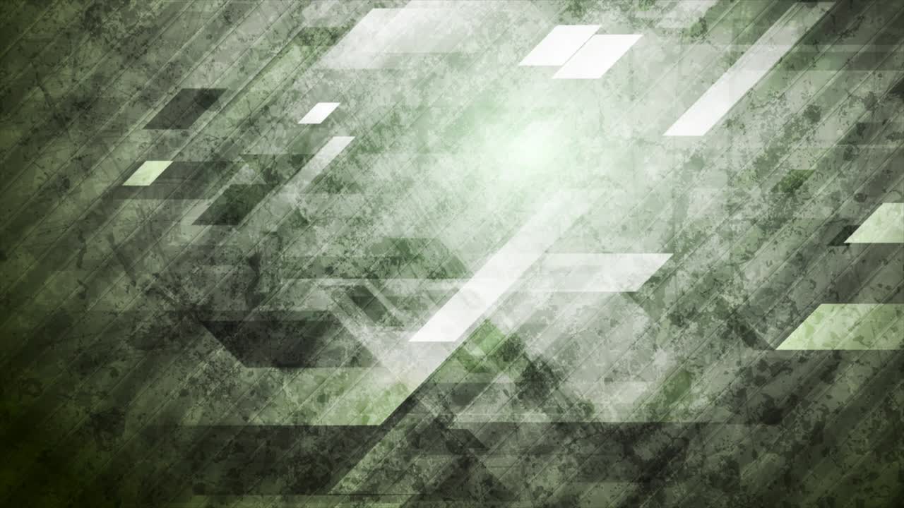 녹색 추상 기하학 기술 그룬지 비디오 애니메이션