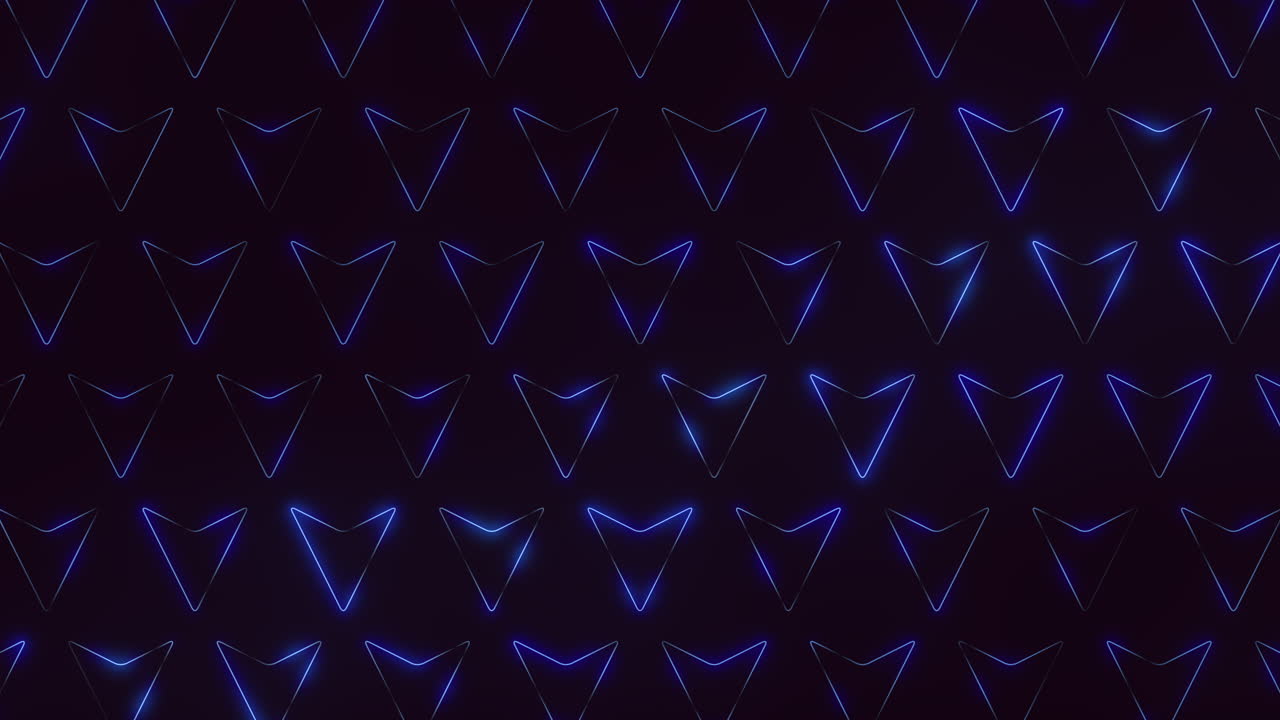 Energetic blue light triangles in a dynamic zigzag pattern