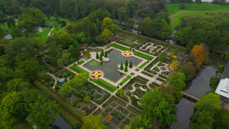 revealing meuse riverbed from from arcen castle gardens