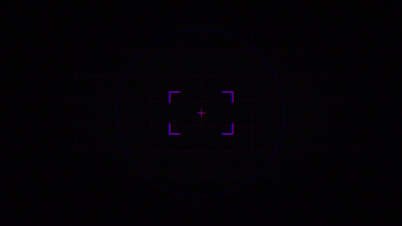 Digital HUD Interface with Glitch Effects