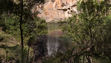 Handaufnahmen-Vom-Fuß-Der-Purlingbrook-Falls,-Springbrook-Nationalpark,-Hinterland-Der-Gold-Coast,-Queensland,-Australien