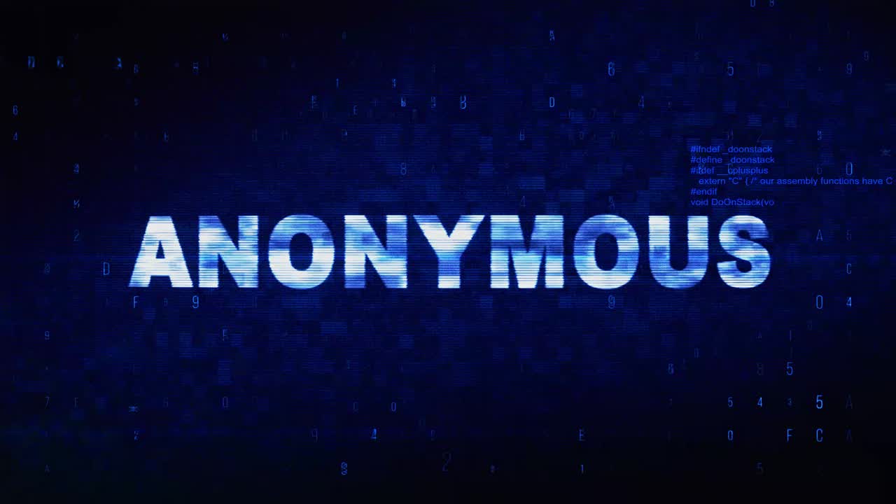 Anonymous Text on Pixelated Screen