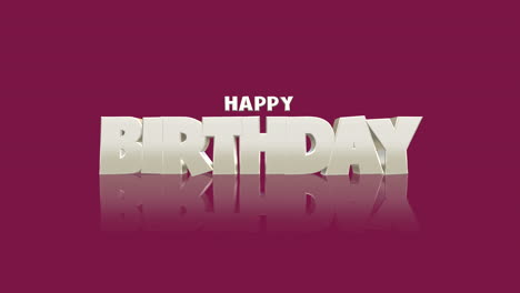 feliz cumpleaños efecto de texto moderno 3d con letras flotantes en fondo rojo