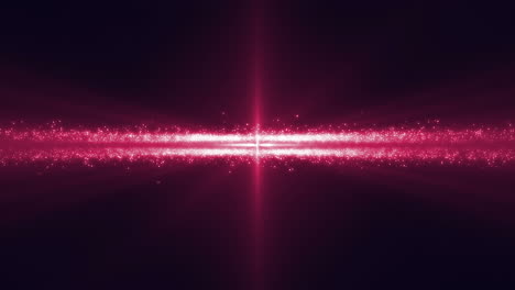 nave espacial en el cinturón de asteroides bajo luz rosa