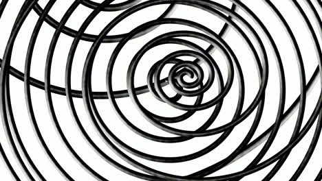 rotating chaotically spirals on an isolated white background.