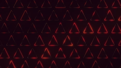 glowing red triangles pattern on black background