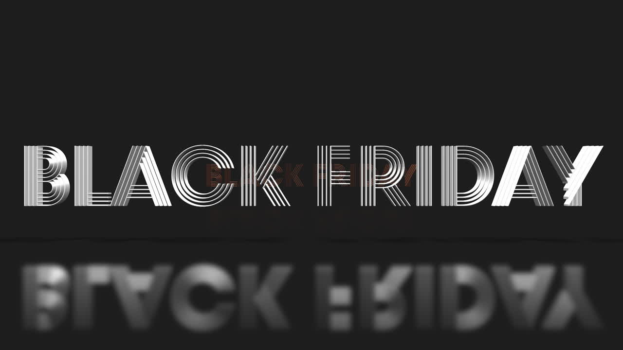 블랙 그라데이션 색상 2에 검은 금요일 텍스트 롤링