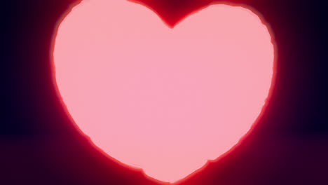 red energy heart shapes on a dark background