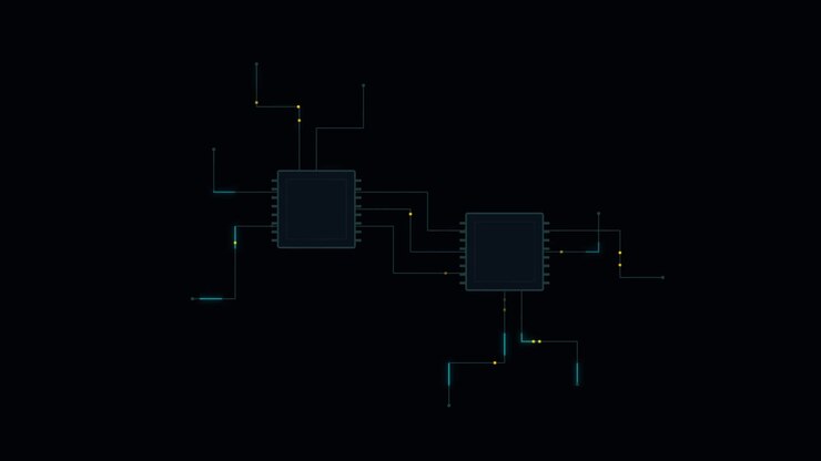 Digital Microchip Processors Communicating with Data Flow Lines