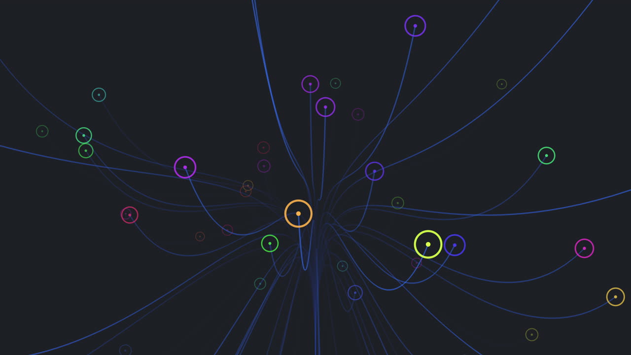 flores futuristas con anillos y líneas en degradado negro 1