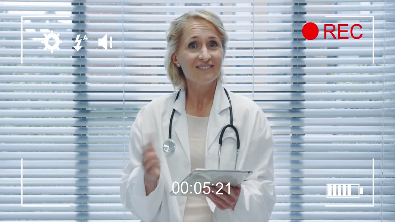 Grabando a un médico con una cámara digital 4K