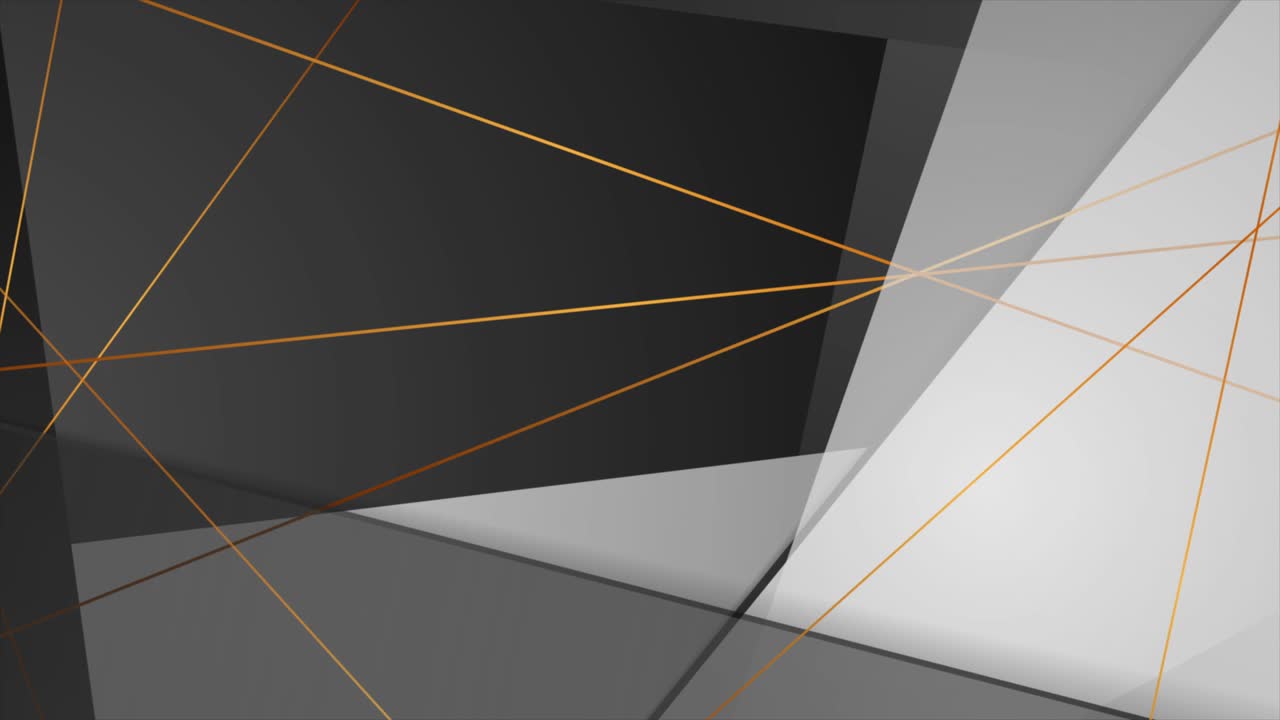 황금색 선으로 회색과 검은색의 기업 모션 배경