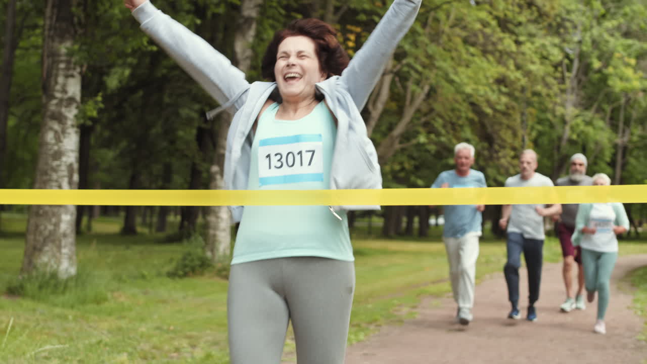 Seniors Running in Park