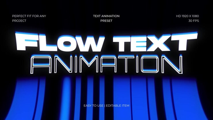 Dynamic Text Animation with Stretch and Flow Effects