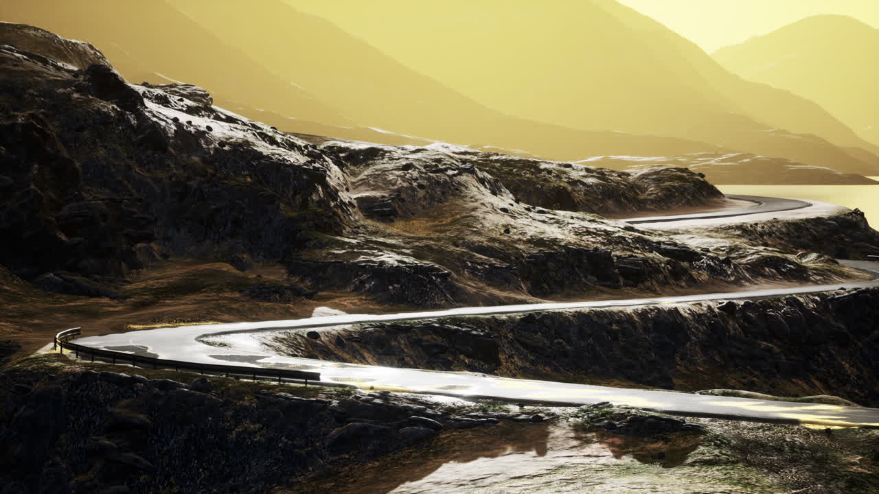 pequeño camino en el paisaje severo de la isla de skye