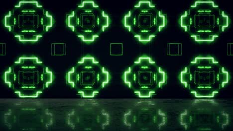 la animación de la etapa de video con láser ultravioleta de neón es un bucle sin costuras.