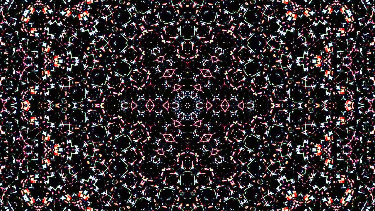 Beautiful abstract kaleidoscope that shines, a radiant light that regulates the subtle movements