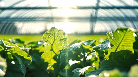 plants growing in a greenhouse
