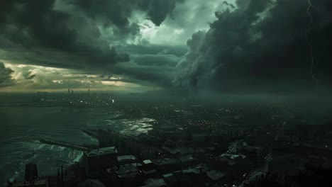 stormy cityscape